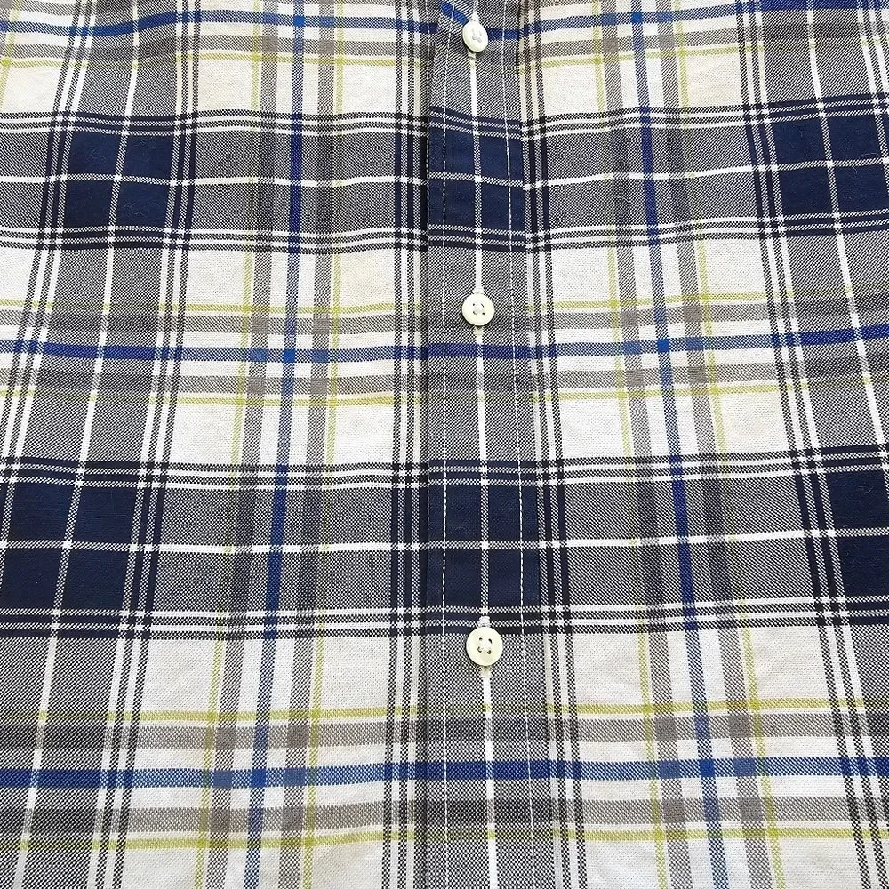 Banana Republic Oxford Slim Fit Mens Large Plaid Button Down Long Sleeve Shirt